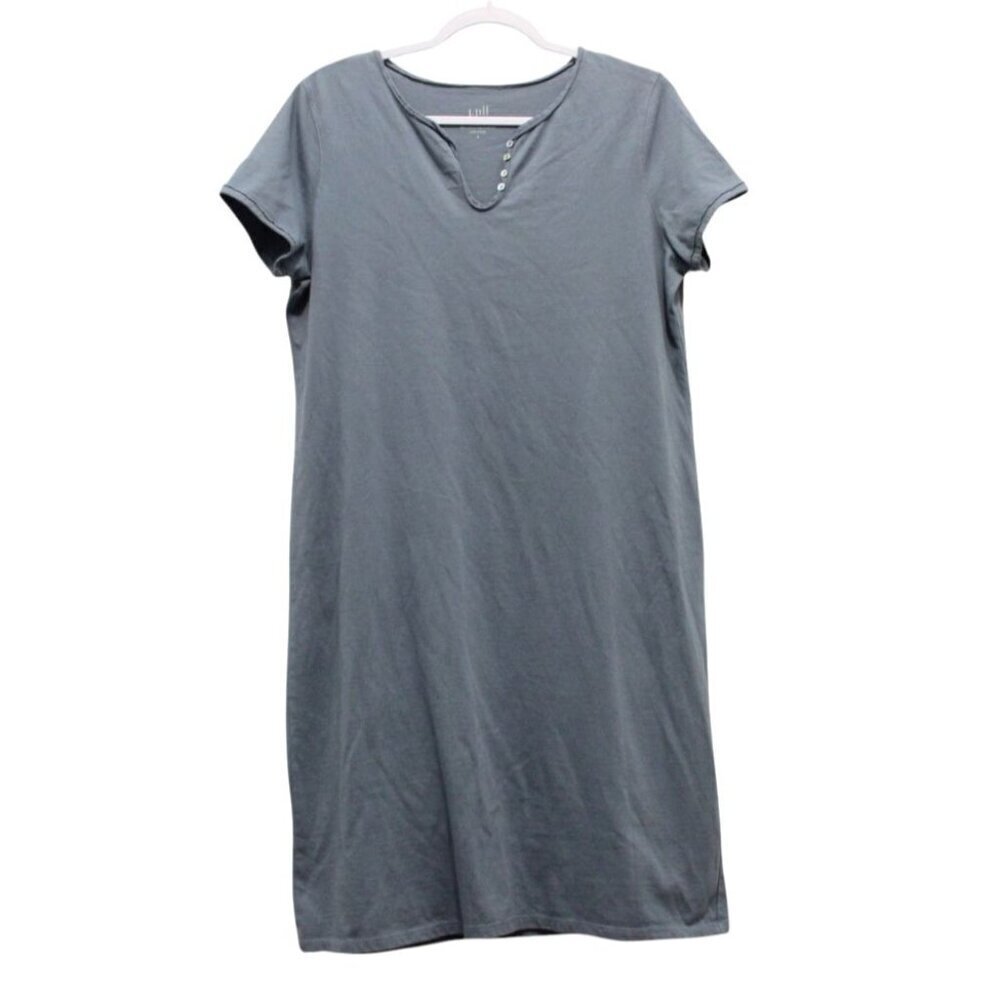 J Jill T-Shirt Dress Size Small Summers Edge Beach Coastal Cotton Boho Lagenlook - Picture 1 of 11